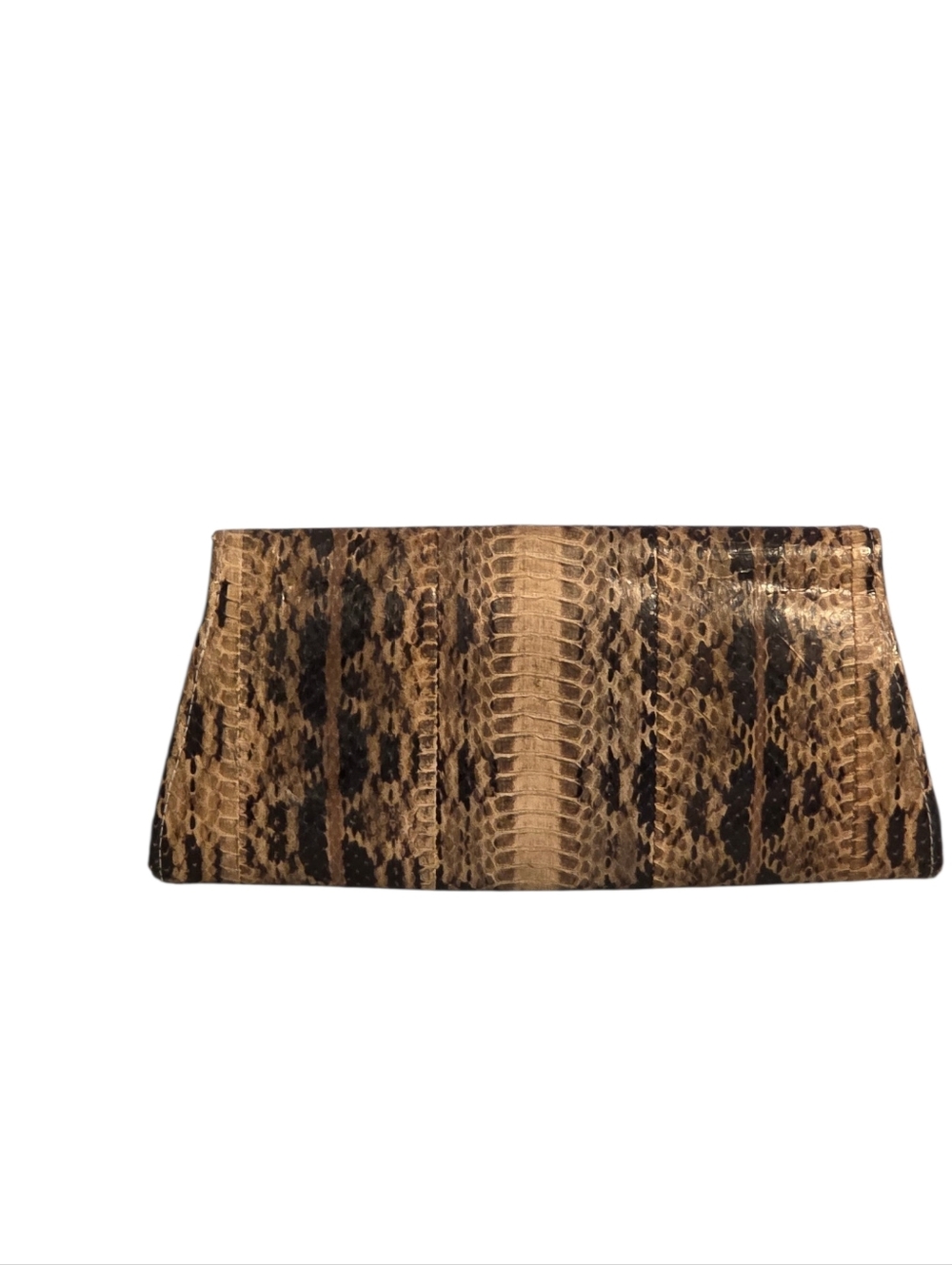 Natural Python Snakeskin Clutch, Vinyage - Picture 2 of 12